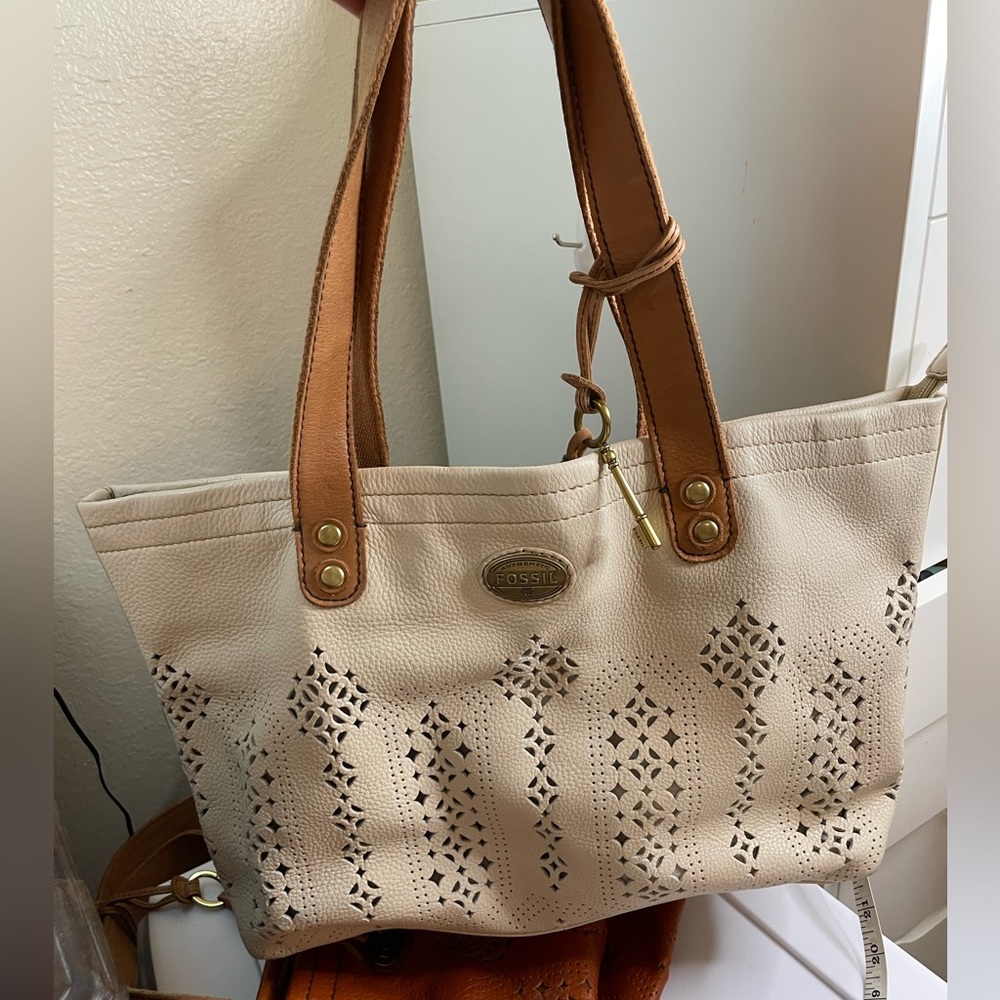 Fossil cut out design tote